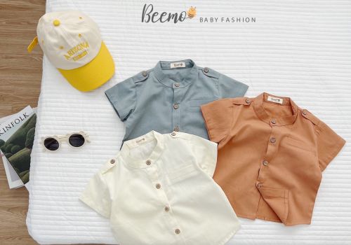 ÁO SƠ MI CỘC TAY CỔ TÀU SIÊU BẢNH