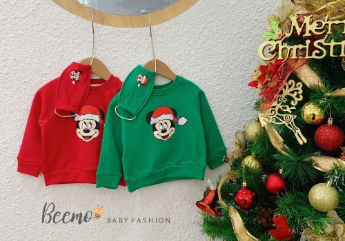 ÁO MICKEY DÀI TAY 2 MÀU GIÁNG SINH